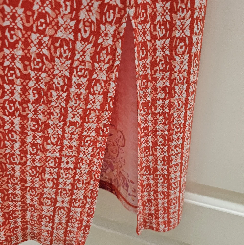 Cato Vibrant Pink and Orange Maxi Skirt - Picture 4 of 4